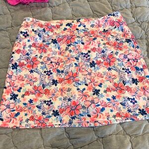 Lilly Pulitzer Pink and Blue Floral Mini Skirt